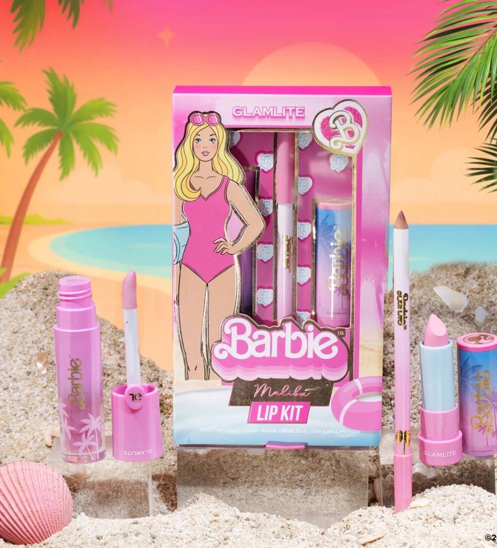 Barbie x Glamlite "Malibu" Lip Kit